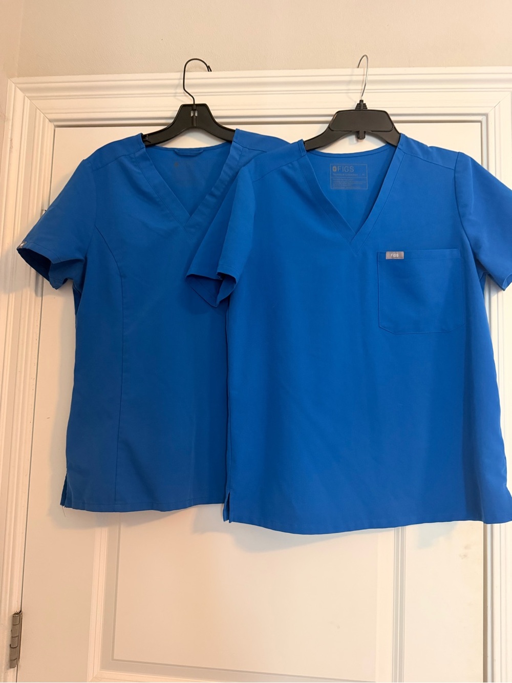 Figs two royal blue tops size M